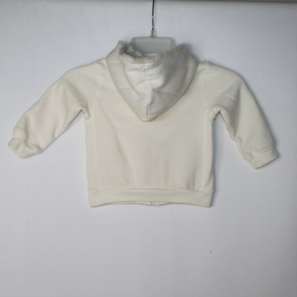 WONDER KIDS PRINCESS FULL ZIP UP HOODED SWEATSHIRT SZ 24 MONTHS CREAM PINK PURPL - Picture 8 of 16
